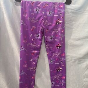 Disney Purple Leggings with Minnie Mouse Design